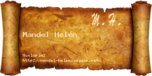 Mandel Helén névjegykártya